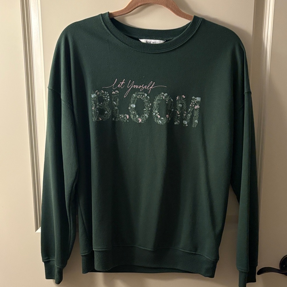 Nine West Green Crew Neck Sweater